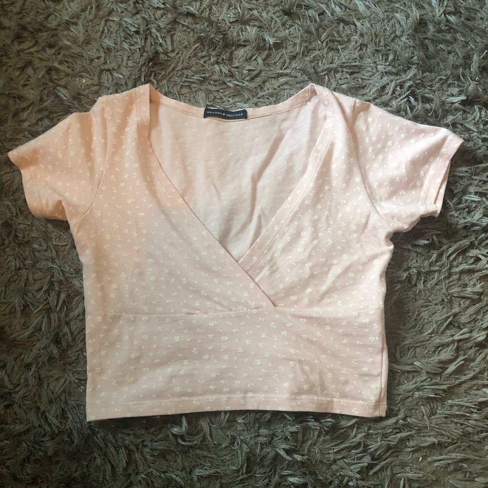 Pink floral amara top